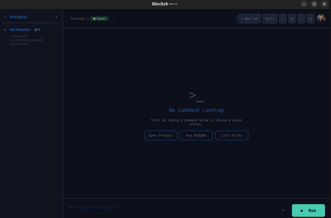 Projects sidebar
