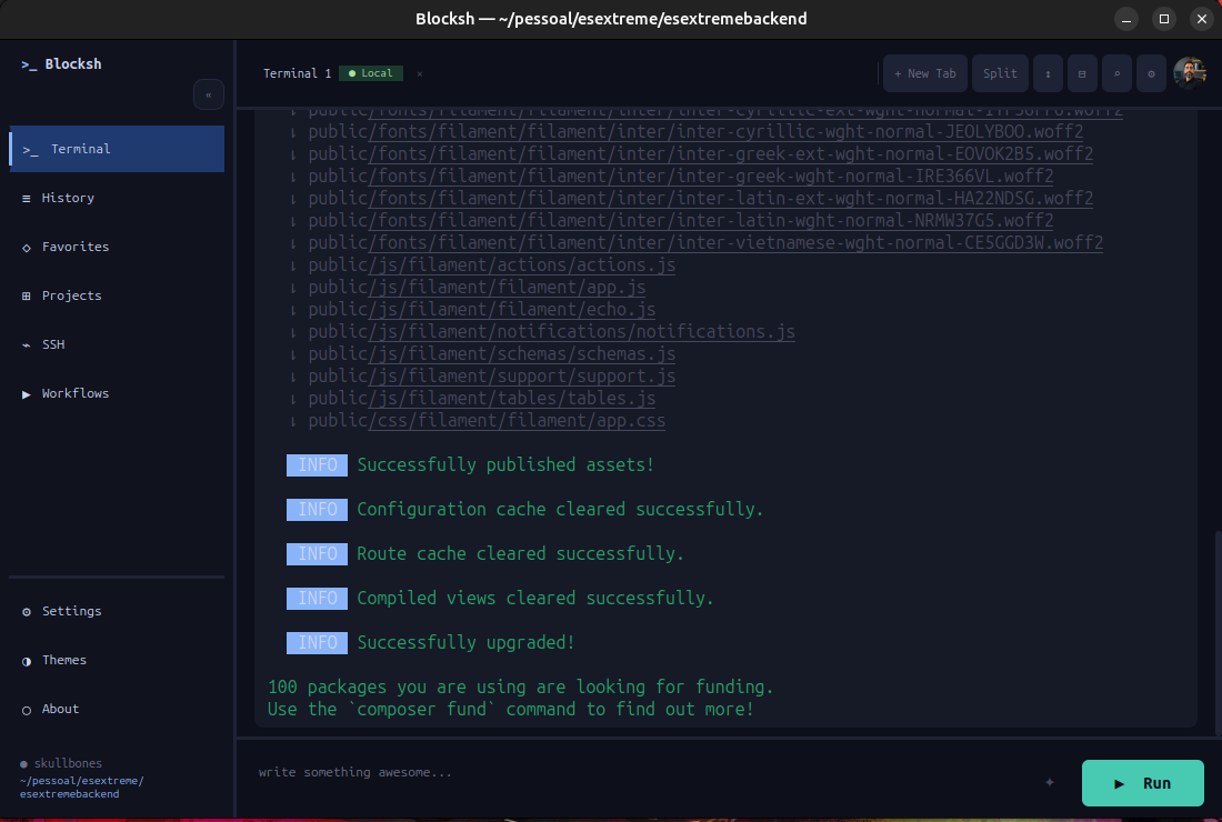 Terminal block output